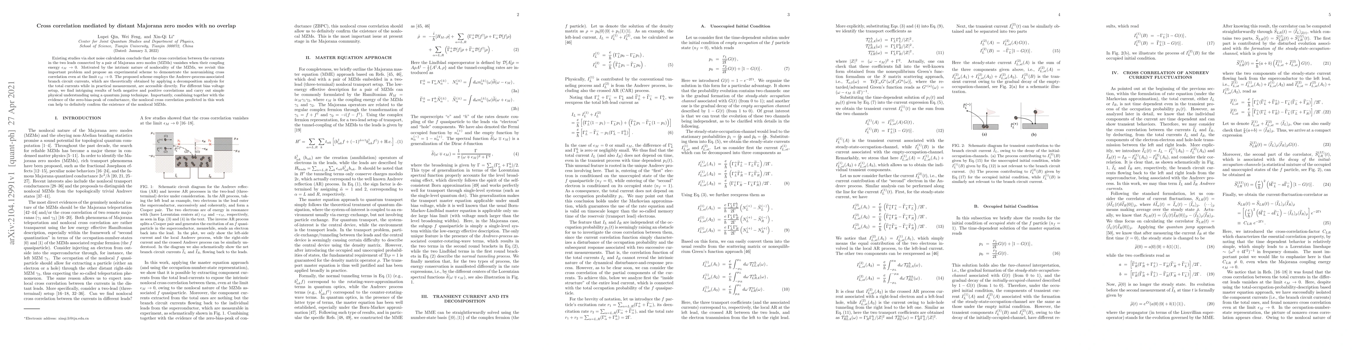 Thumbnail for Cross correlation mediated by distant Majorana zero modes with no
  overlap