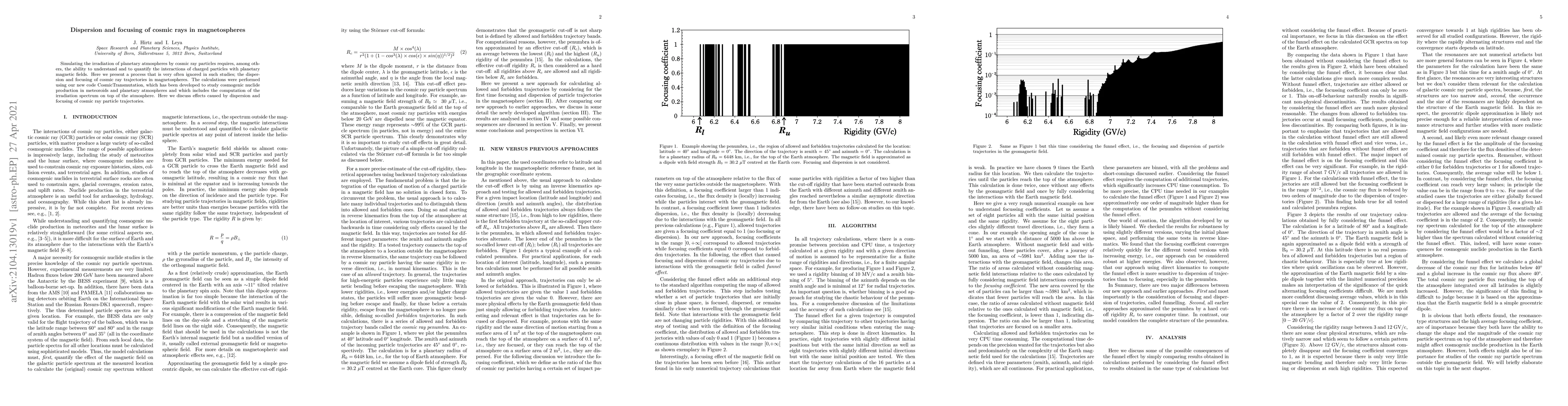 Thumbnail for Dispersion and focusing of cosmic rays in magnetospheres