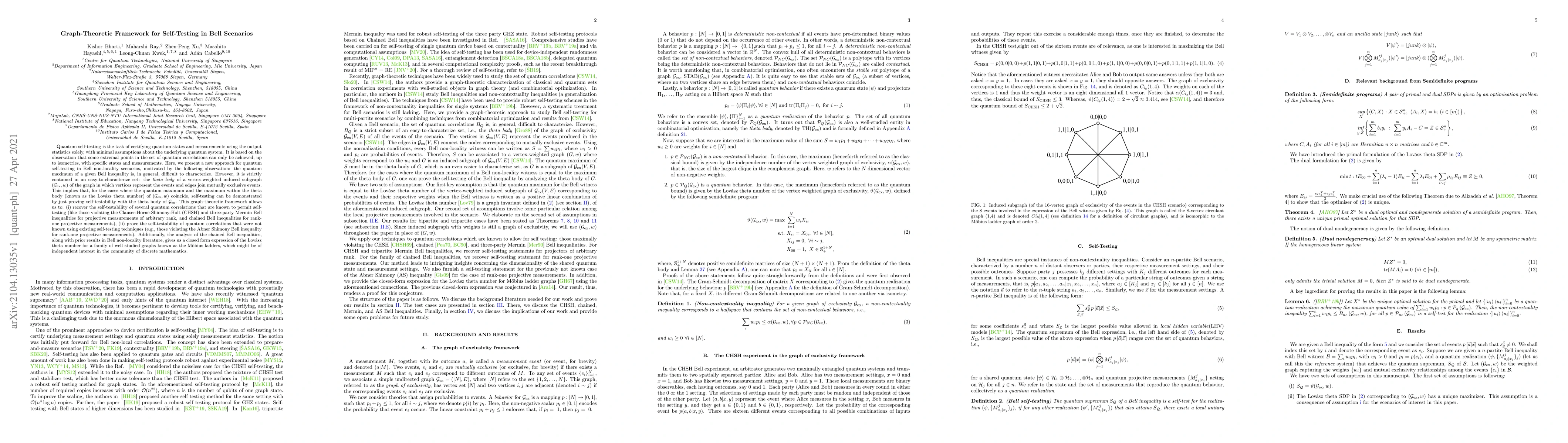 Thumbnail for Graph-Theoretic Framework for Self-Testing in Bell Scenarios