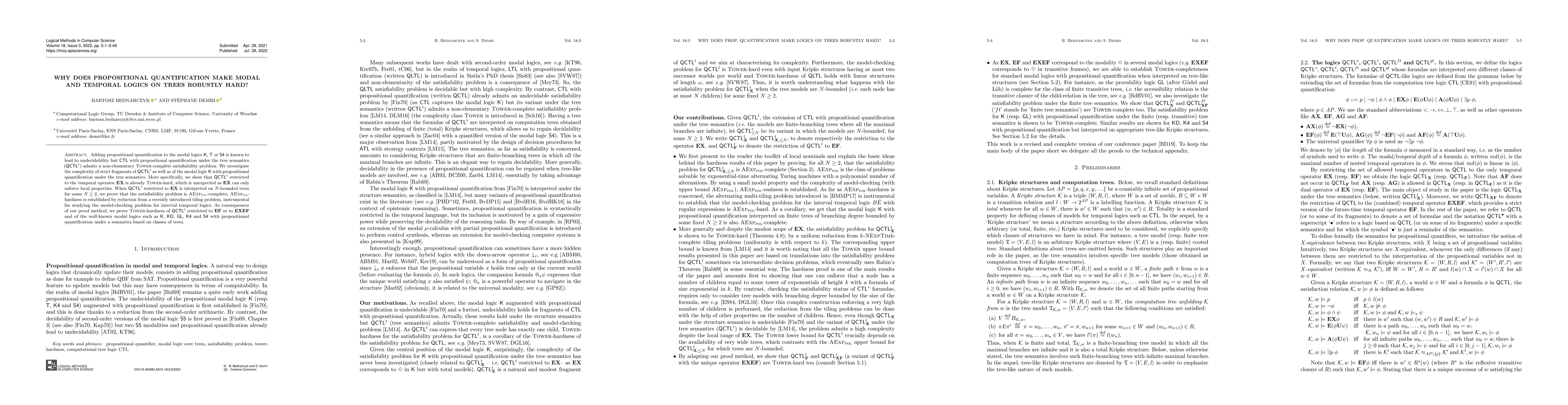 Thumbnail for Why Does Propositional Quantification Make Modal and Temporal Logics on
  Trees Robustly Hard?
