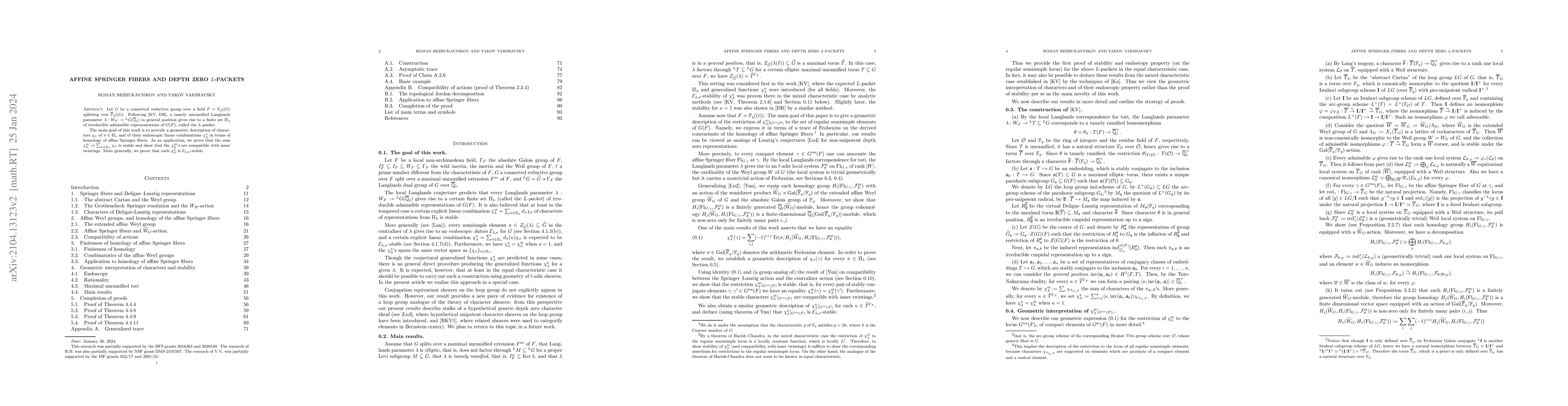 Thumbnail for Affine Springer fibers and depth zero L-packets
