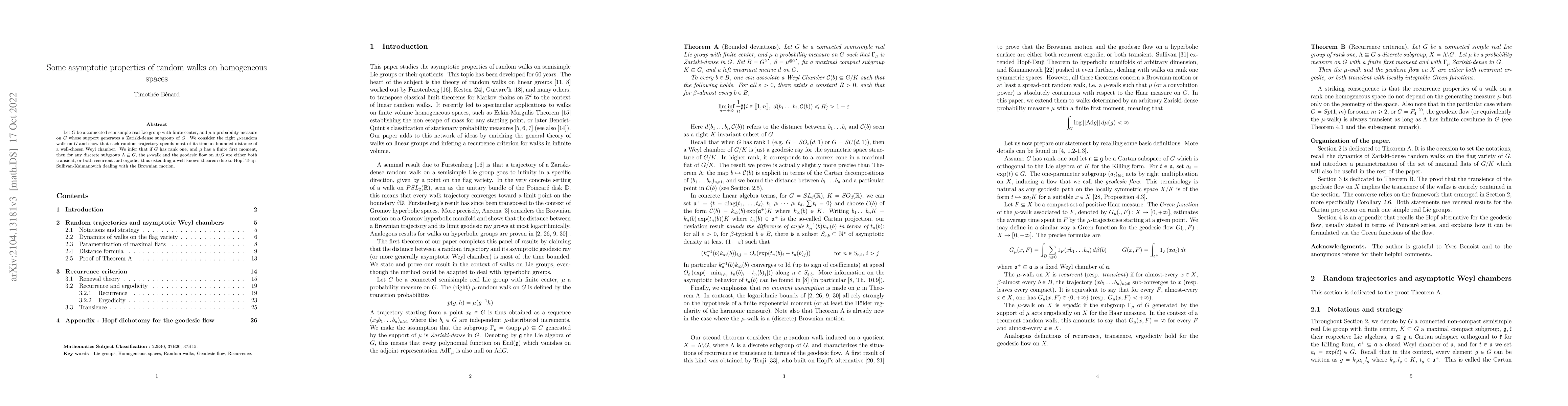 Thumbnail for Some asymptotic properties of random walks on homogeneous spaces