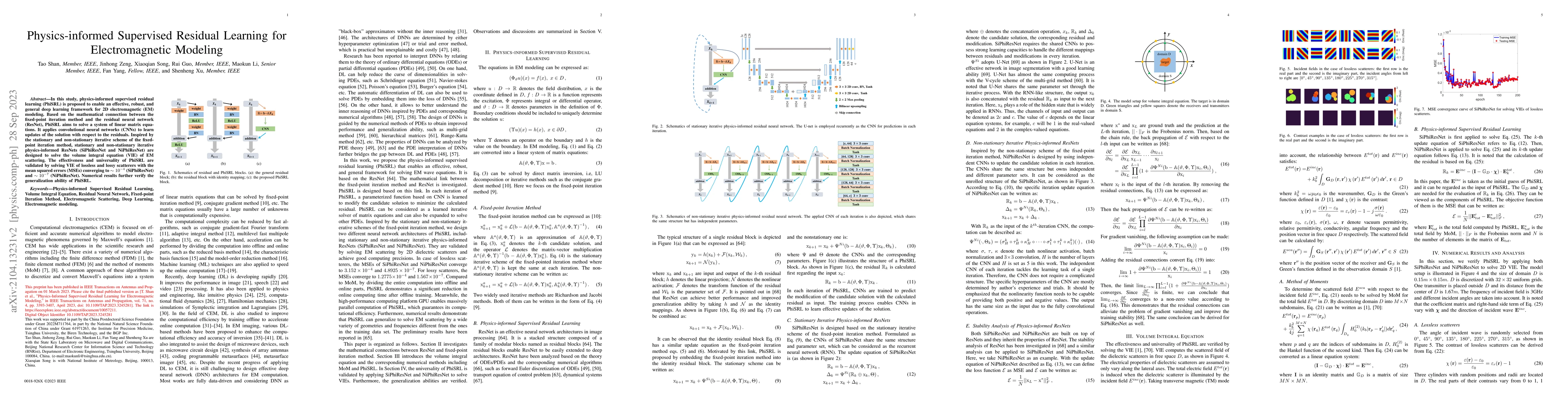 Thumbnail for Physics-Informed Supervised Residual Learning for Electromagnetic
  Modeling