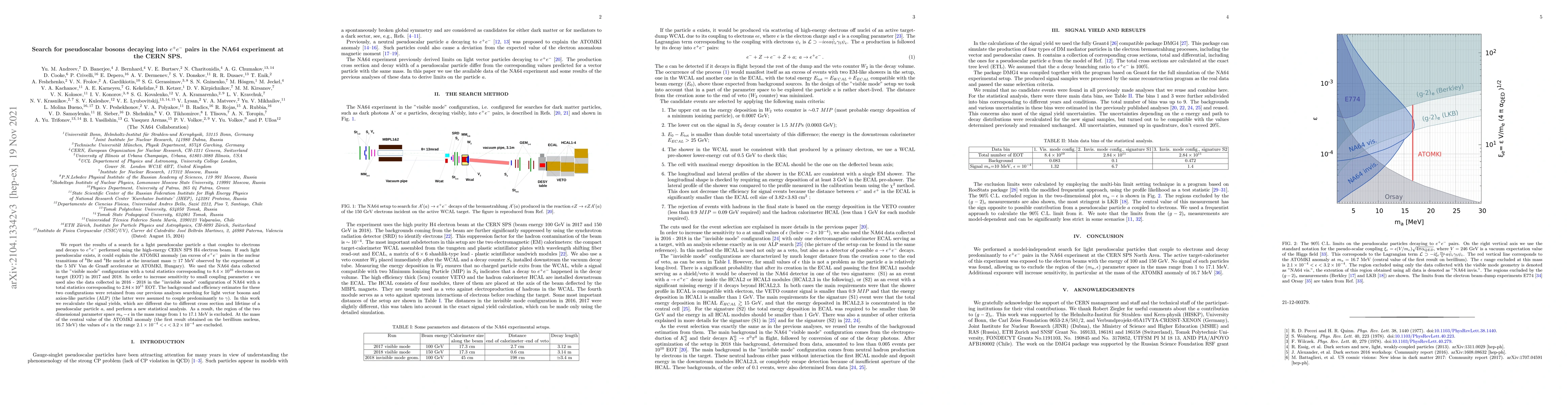 Thumbnail for Search for pseudoscalar bosons decaying into $e^+e^-$ pairs in the NA64
  experiment at the CERN SPS