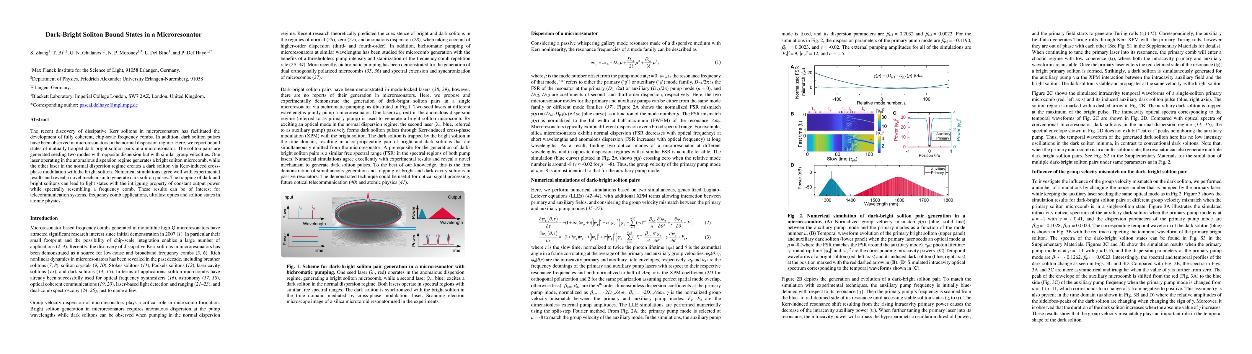 Thumbnail for Dark-Bright Soliton Bound States in a Microresonator