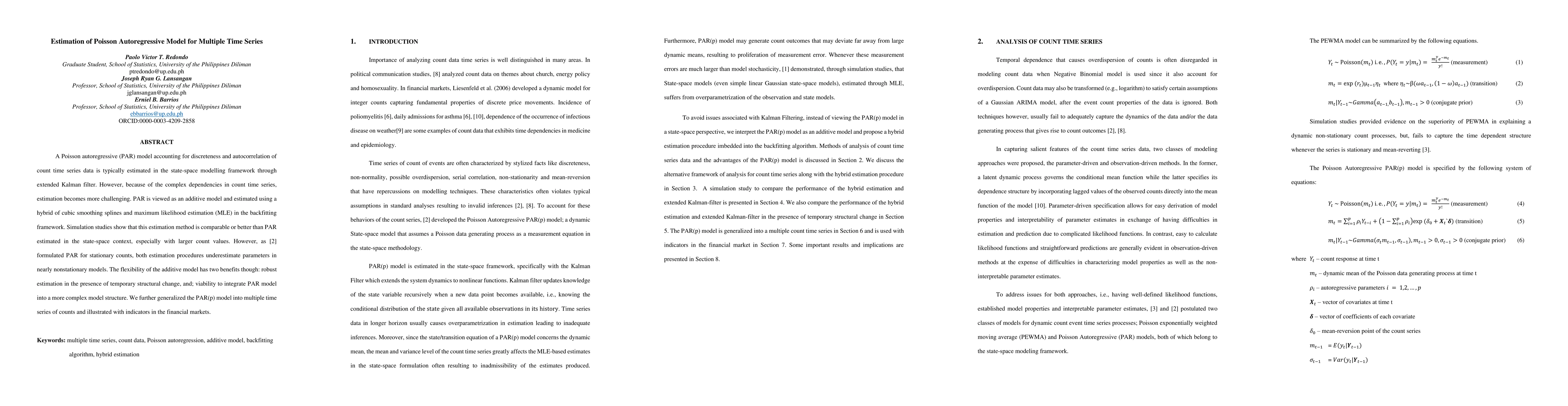 Thumbnail for Estimation of Poisson Autoregressive Model for Multiple Time Series