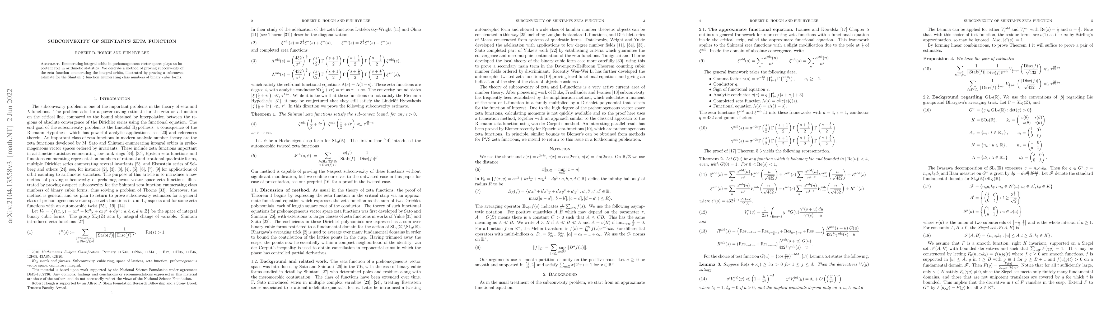 Thumbnail for Subconvexity of Shintani's zeta function
