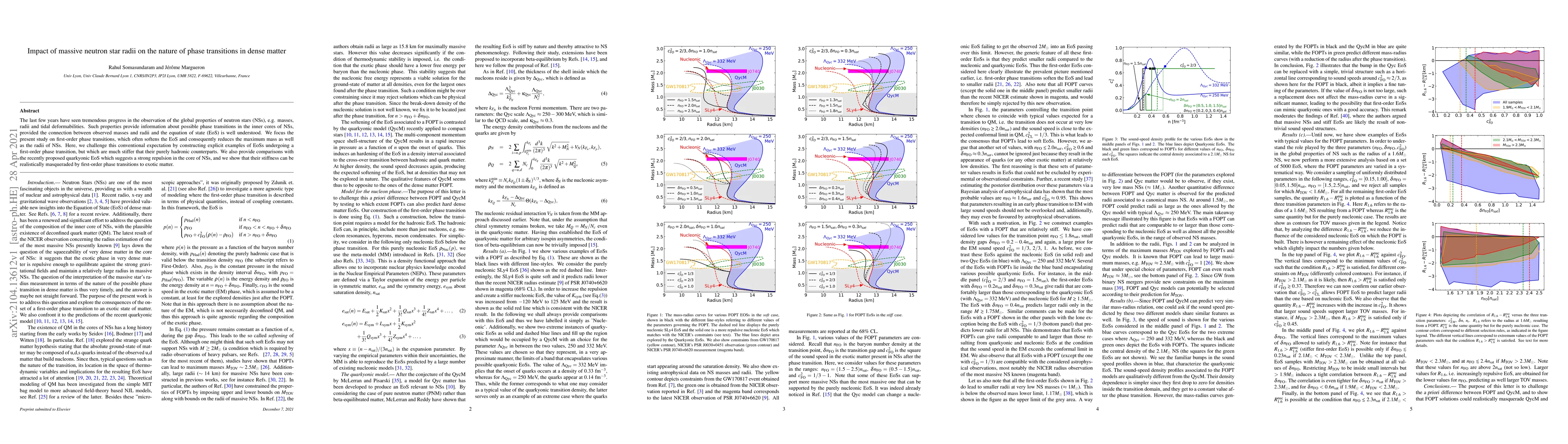 Thumbnail for Impact of massive neutron star radii on the nature of phase transitions
  in dense matter