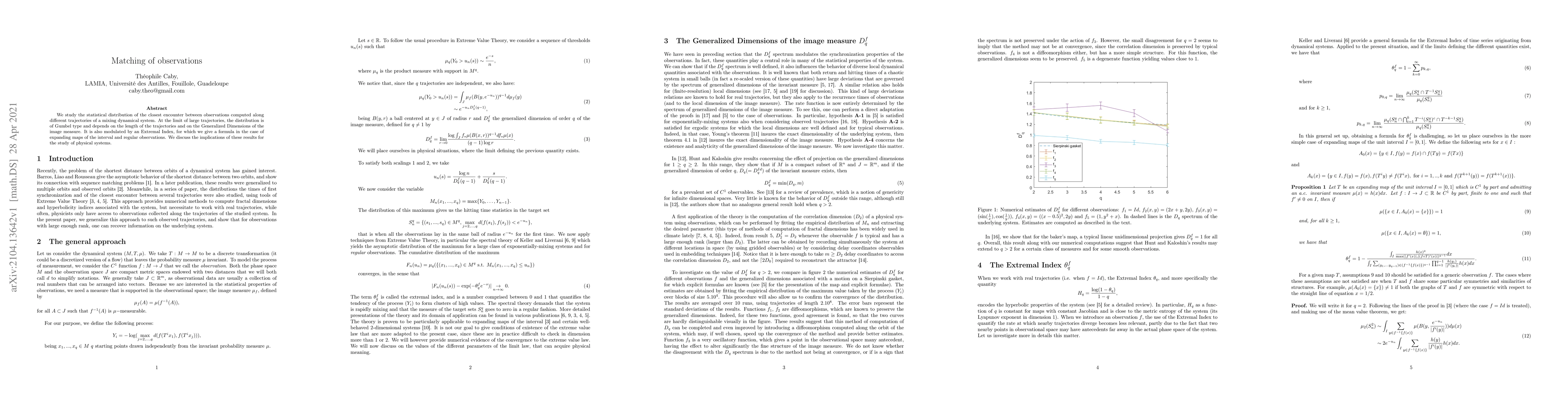 Thumbnail for Matching of observations