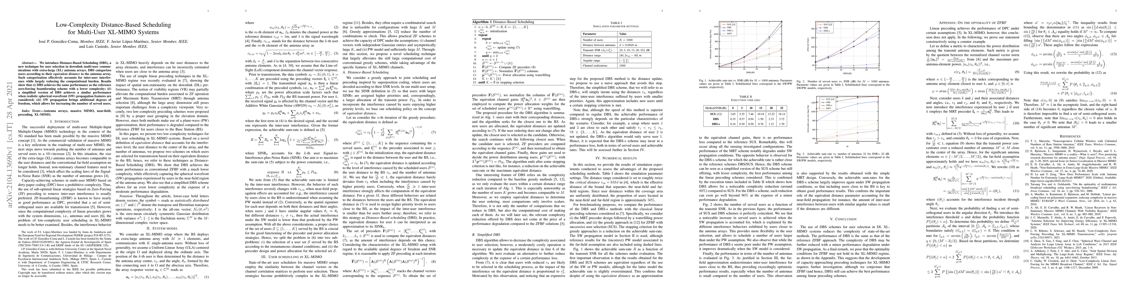 Thumbnail for Low-Complexity Distance-Based Scheduling for Multi-User XL-MIMO Systems