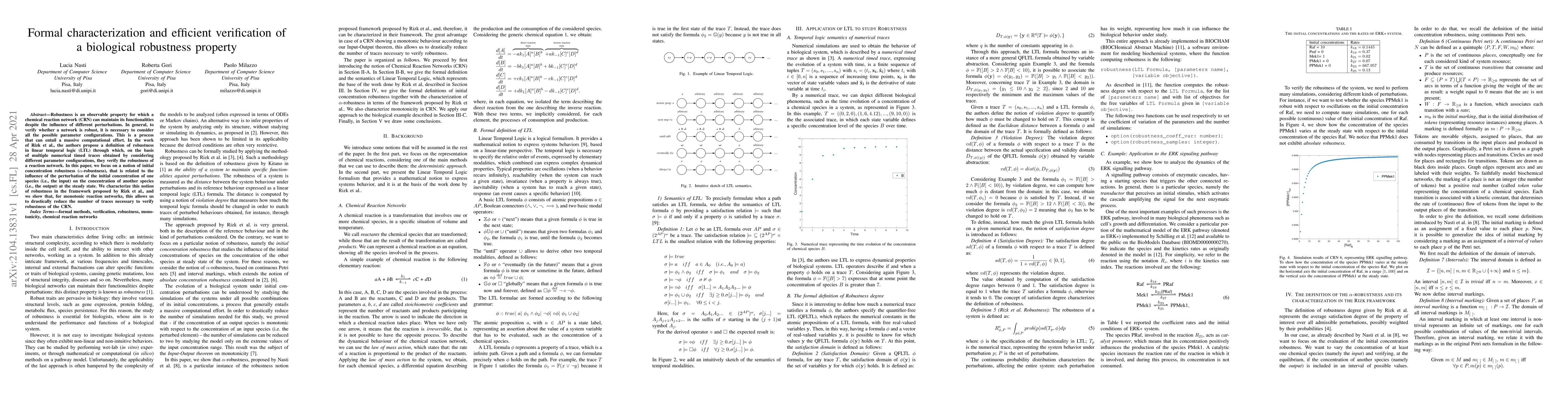 Thumbnail for Formal characterization and efficient verification of a biological
  robustness property