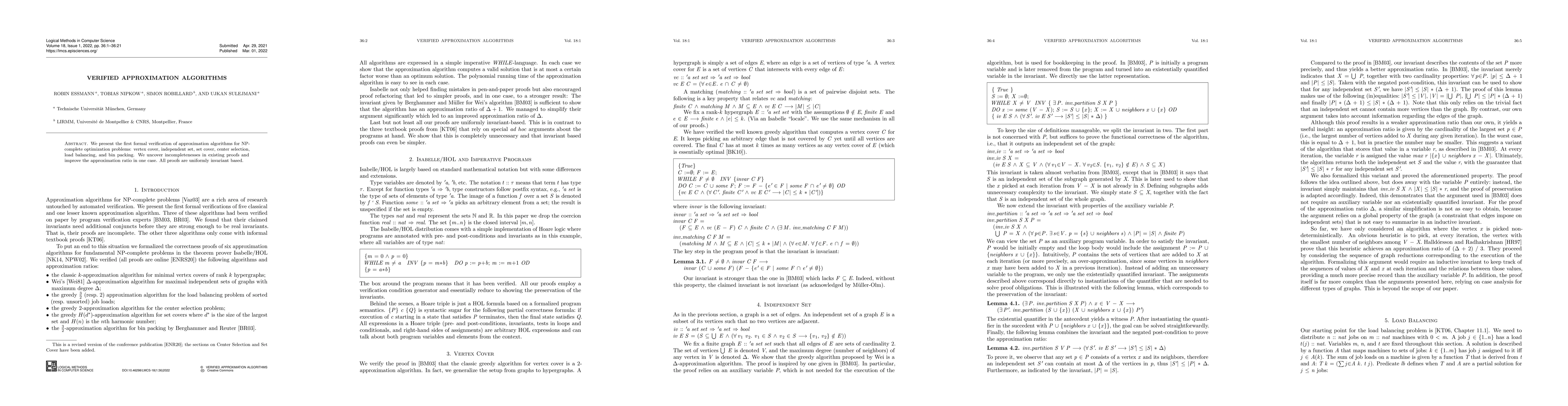 Thumbnail for Verified Approximation Algorithms