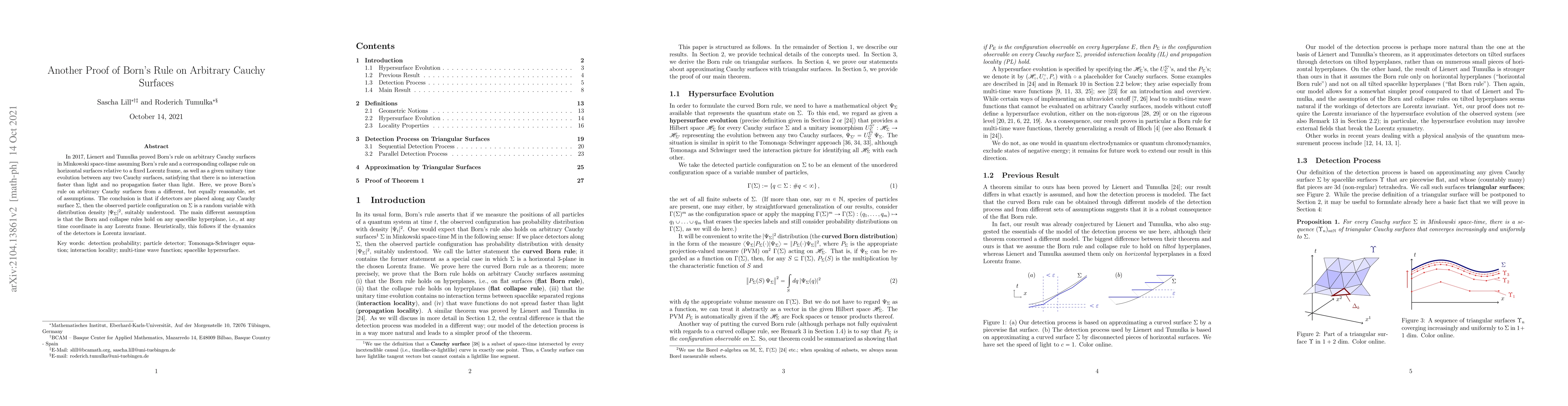 Thumbnail for Another Proof of Born's Rule on Arbitrary Cauchy Surfaces