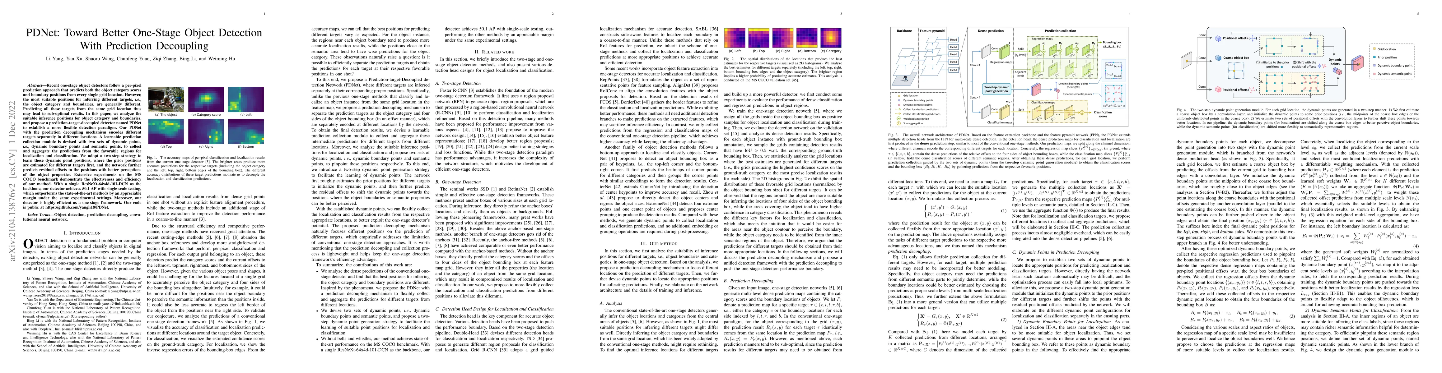 Thumbnail for PDNet: Toward Better One-Stage Object Detection With Prediction
  Decoupling