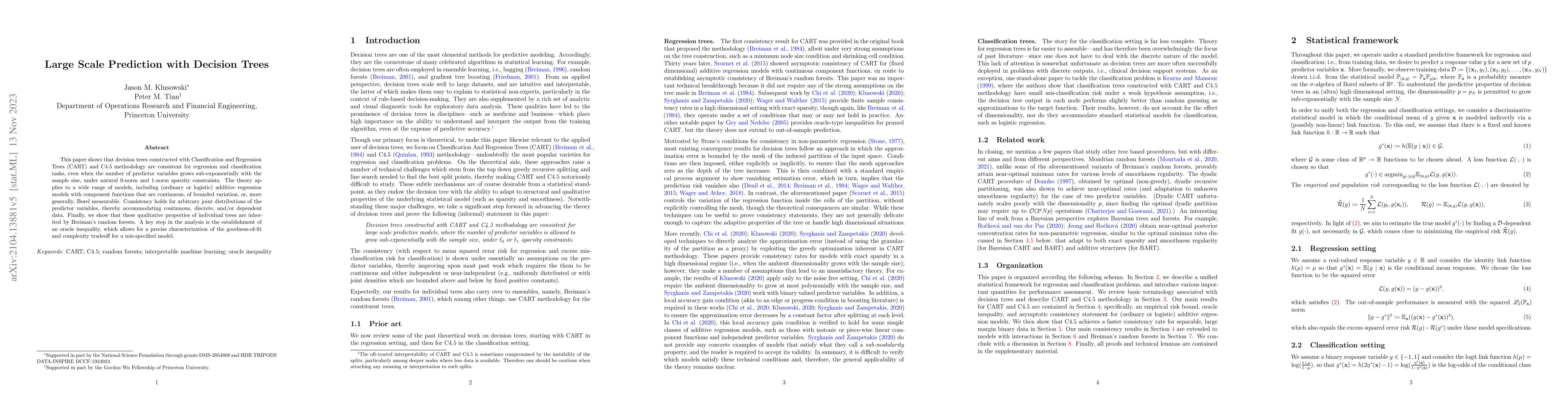 Thumbnail for Large Scale Prediction with Decision Trees