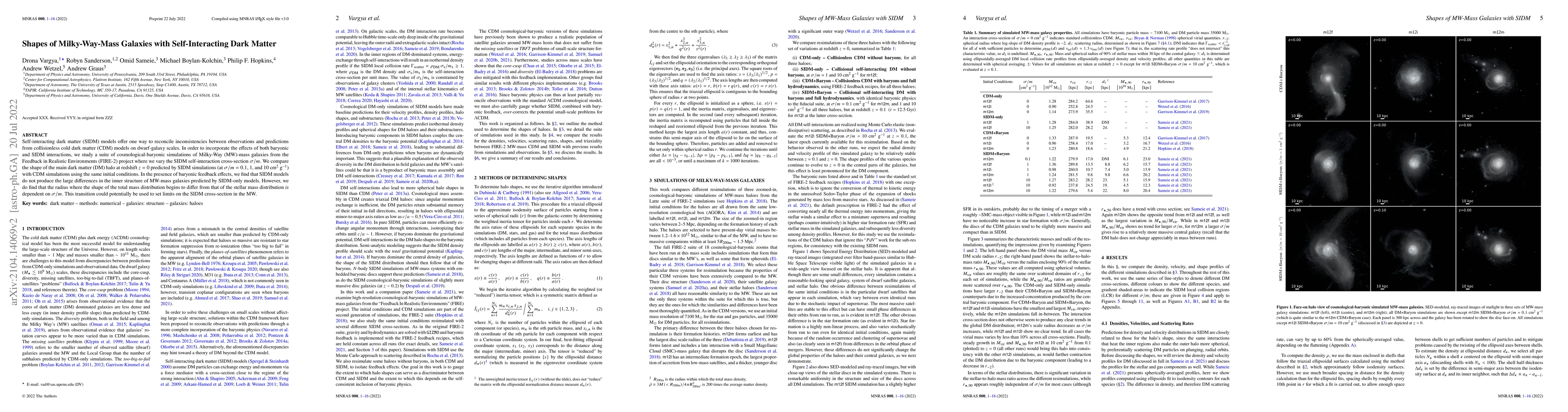 Thumbnail for Shapes of Milky-Way-Mass Galaxies with Self-Interacting Dark Matter