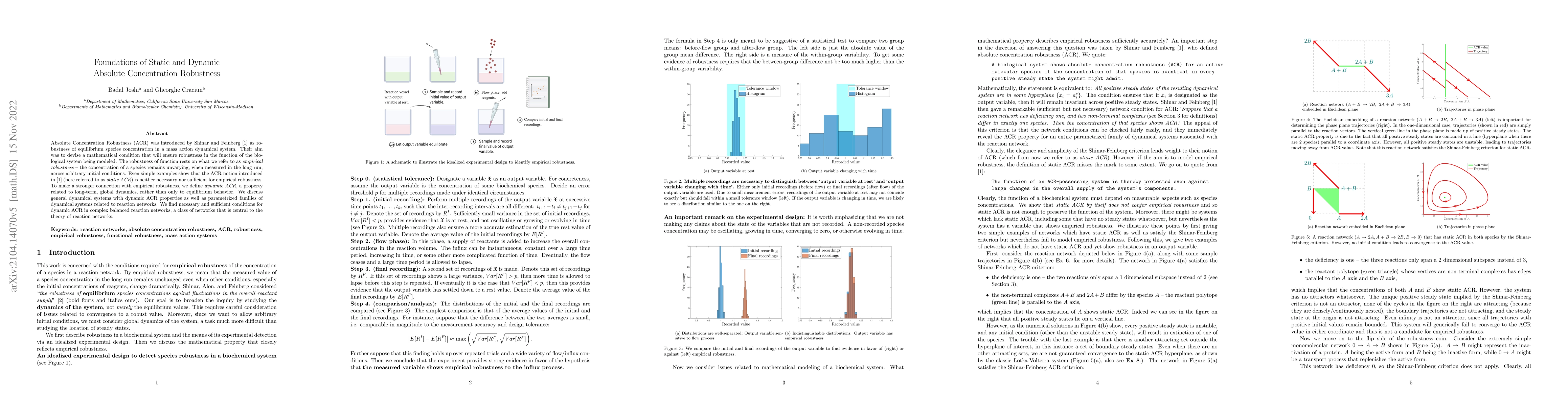 Thumbnail for Foundations of Static and Dynamic Absolute Concentration Robustness