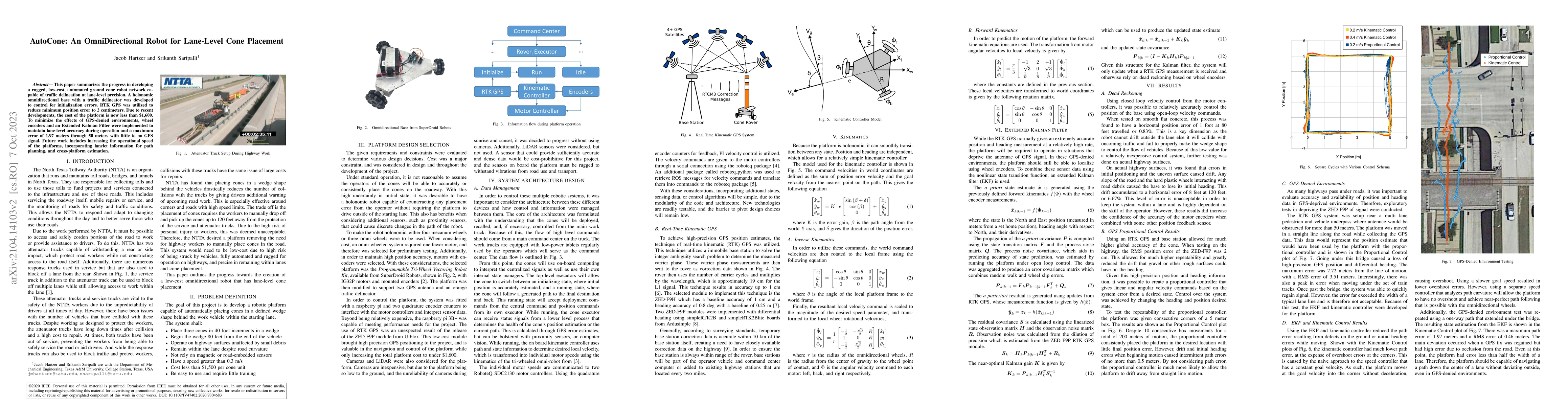 Thumbnail for AutoCone: An OmniDirectional Robot for Lane-Level Cone Placement