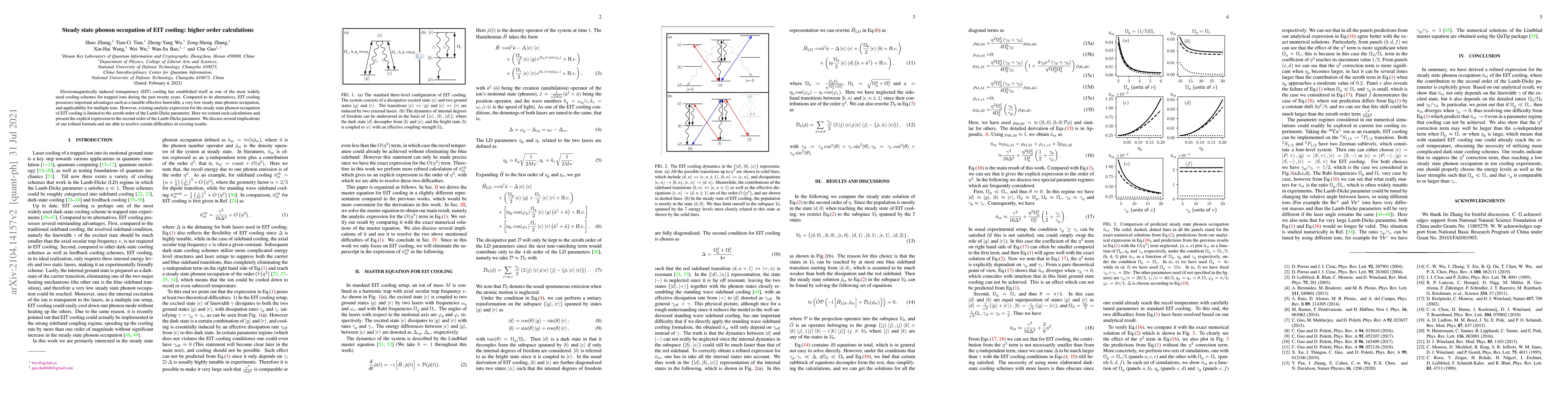 Thumbnail for Steady state phonon occupation of EIT cooling: higher order calculations