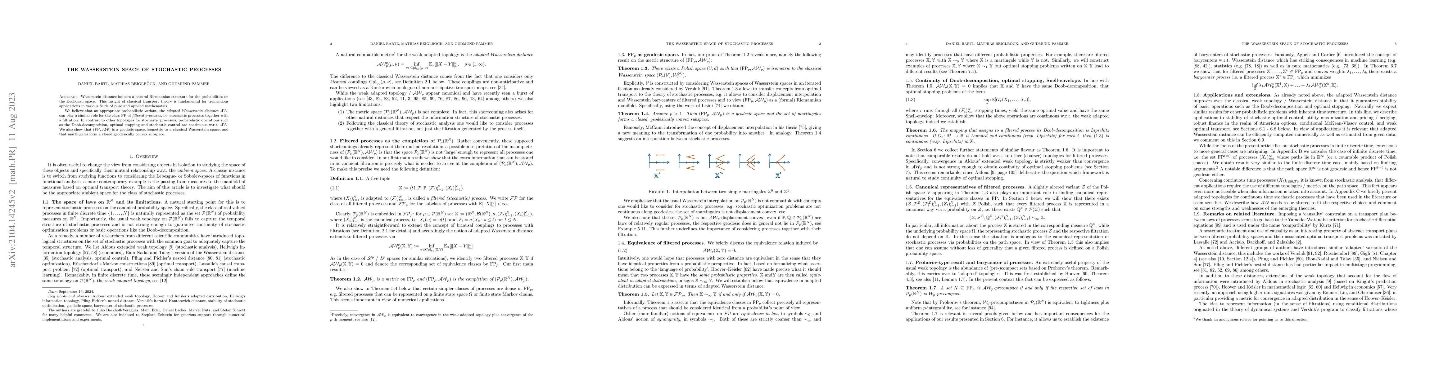 Thumbnail for The Wasserstein space of stochastic processes
