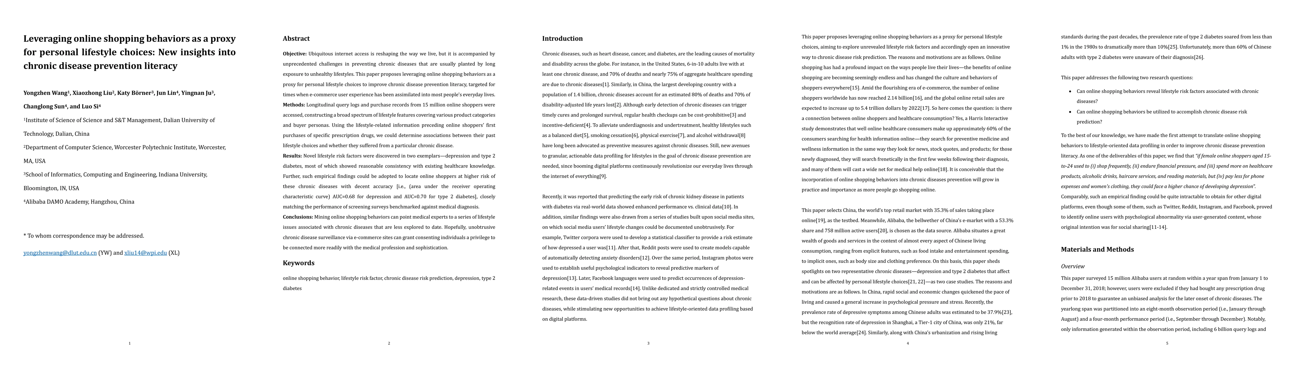 Thumbnail for Leveraging Online Shopping Behaviors as a Proxy for Personal Lifestyle
  Choices: New Insights into Chronic Disease Prevention Literacy