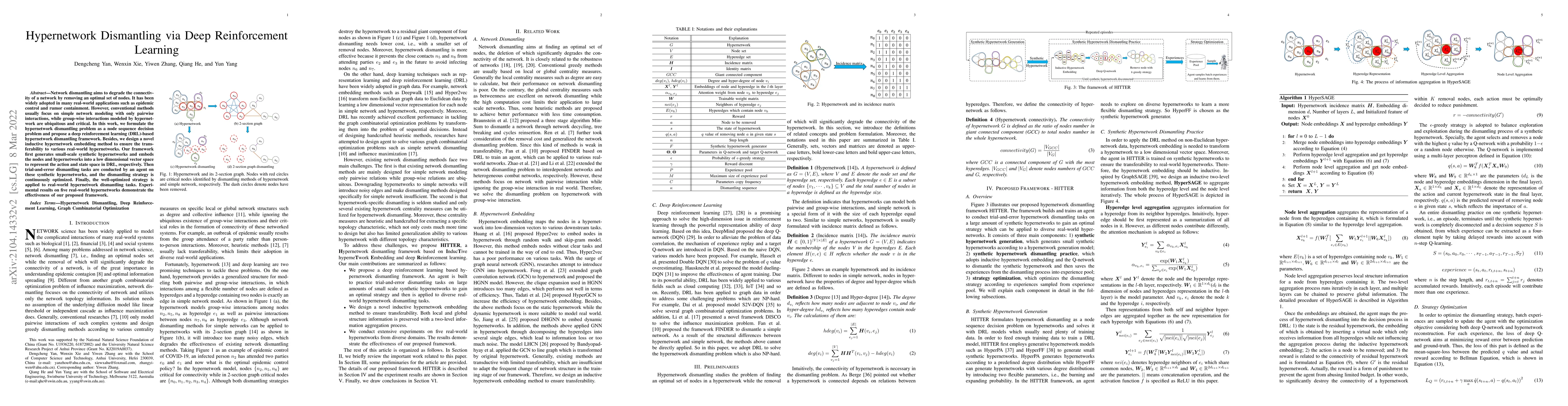 Thumbnail for Hypernetwork Dismantling via Deep Reinforcement Learning