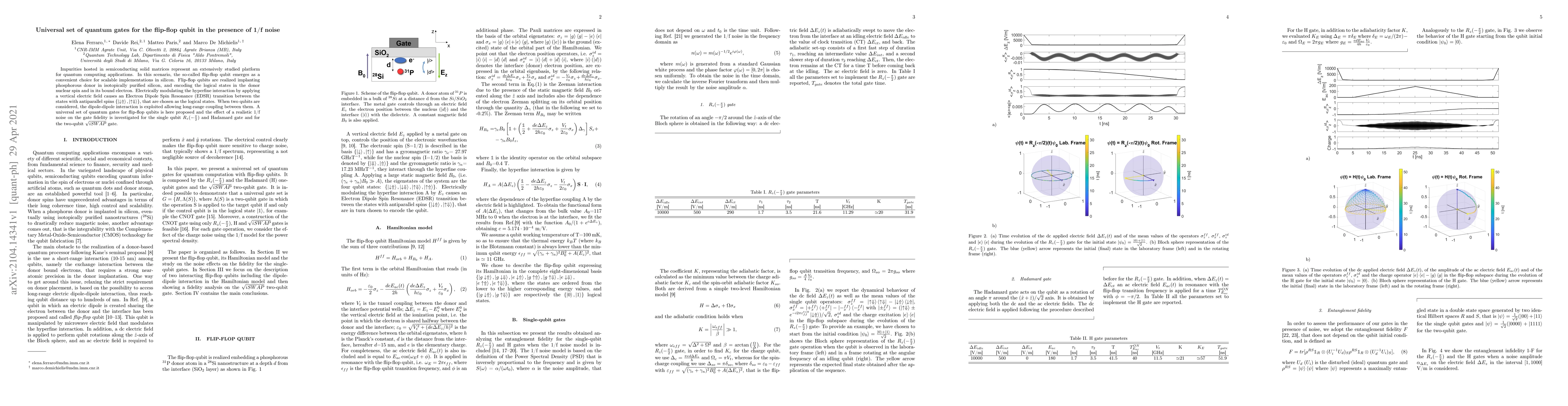 Thumbnail for Universal set of quantum gates for the flip-flop qubit in the presence
  of 1/f noise