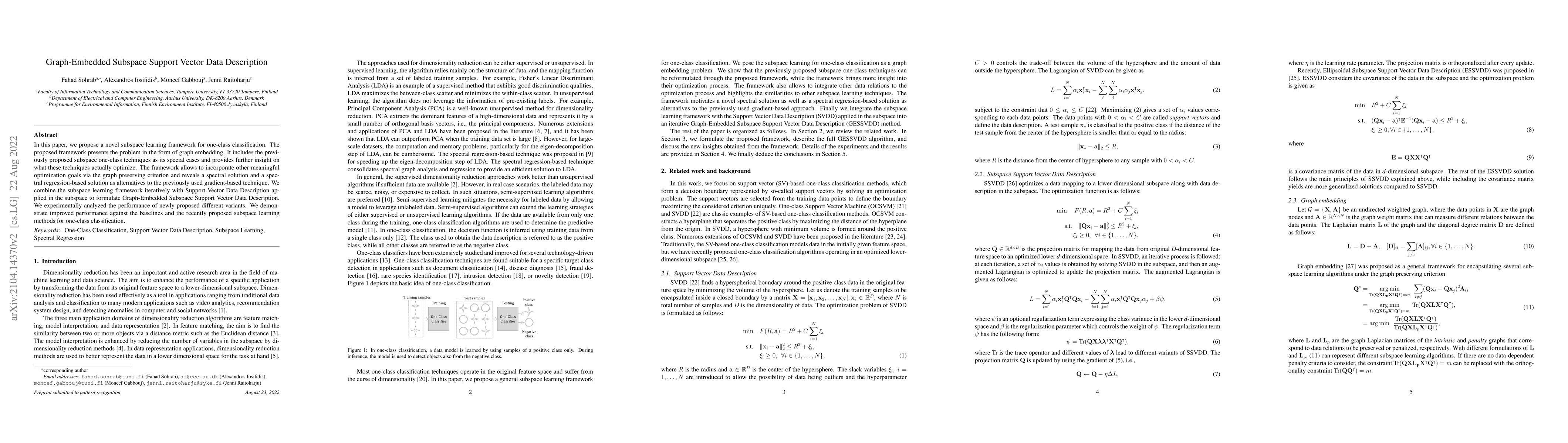 Thumbnail for Graph-Embedded Subspace Support Vector Data Description