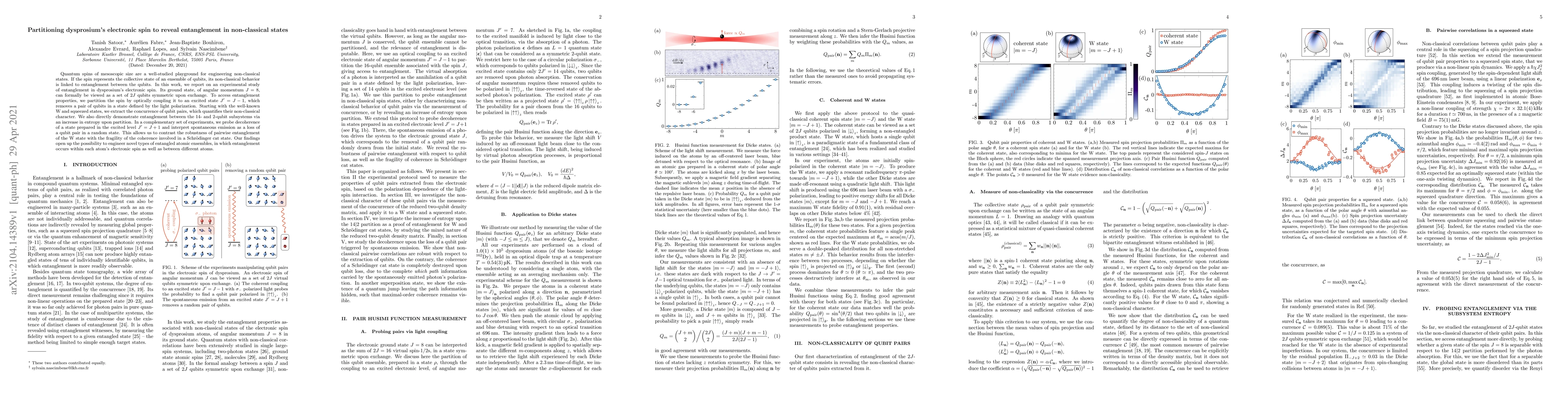 Thumbnail for Partitioning dysprosium's electronic spin to reveal entanglement in
  non-classical states