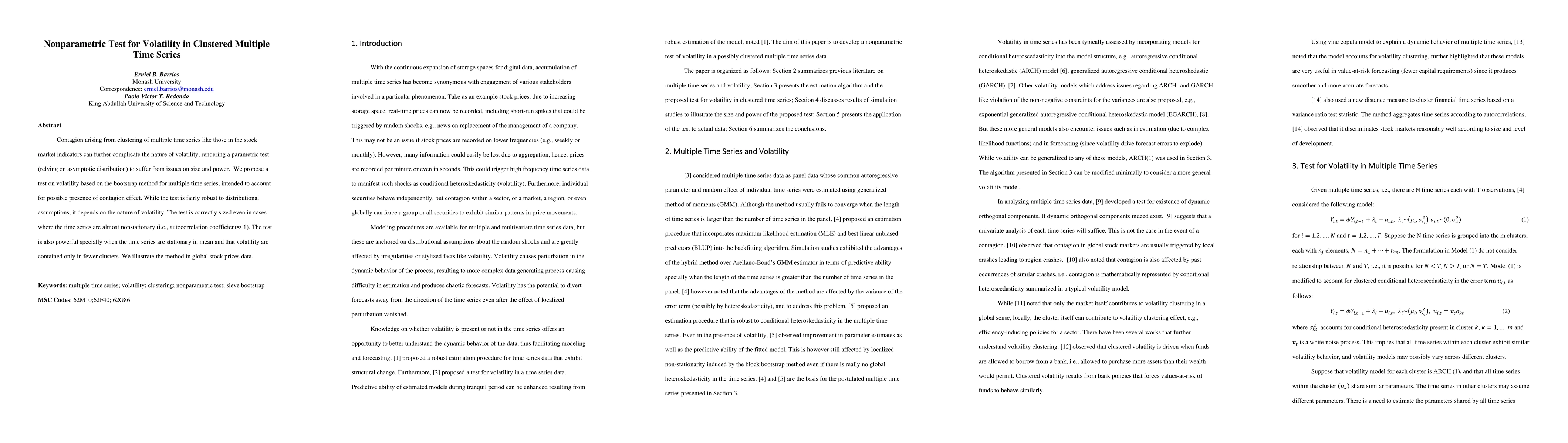 Thumbnail for Nonparametric Test for Volatility in Clustered Multiple Time Series