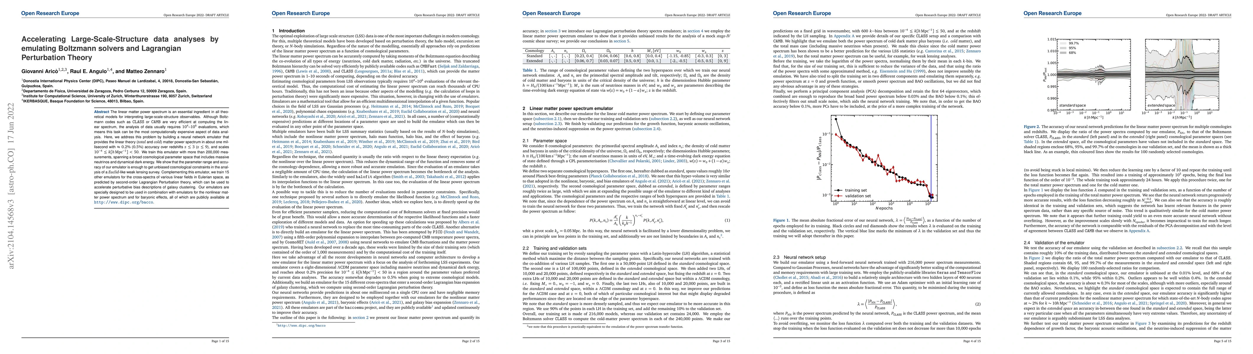 Thumbnail for Accelerating Large-Scale-Structure data analyses by emulating Boltzmann
  solvers and Lagrangian Perturbation Theory