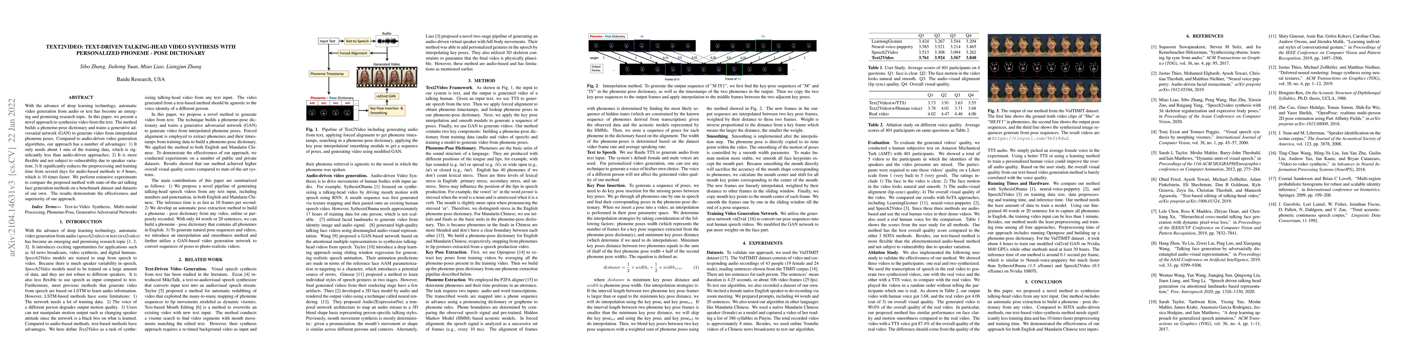 Thumbnail for Text2Video: Text-driven Talking-head Video Synthesis with Personalized
  Phoneme-Pose Dictionary