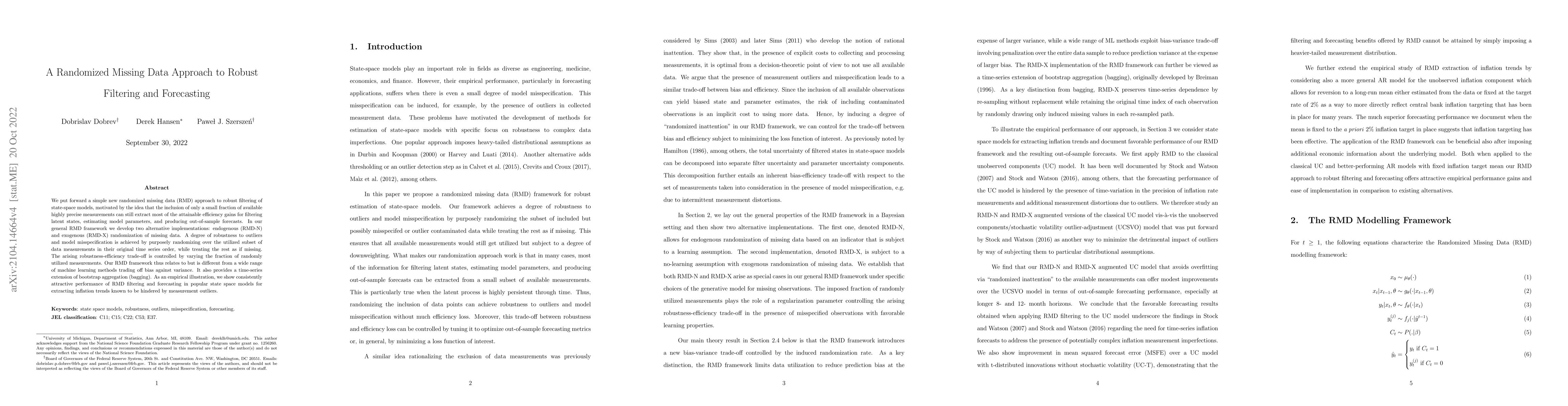 Thumbnail for A Randomized Missing Data Approach to Robust Filtering and Forecasting