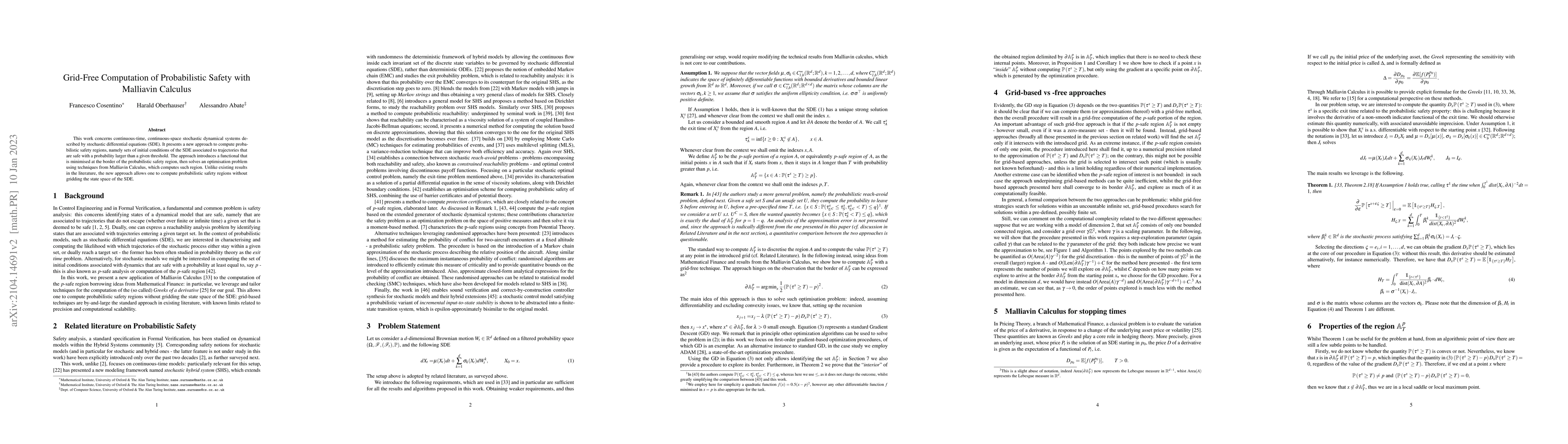 Thumbnail for Grid-Free Computation of Probabilistic Safety with Malliavin Calculus
