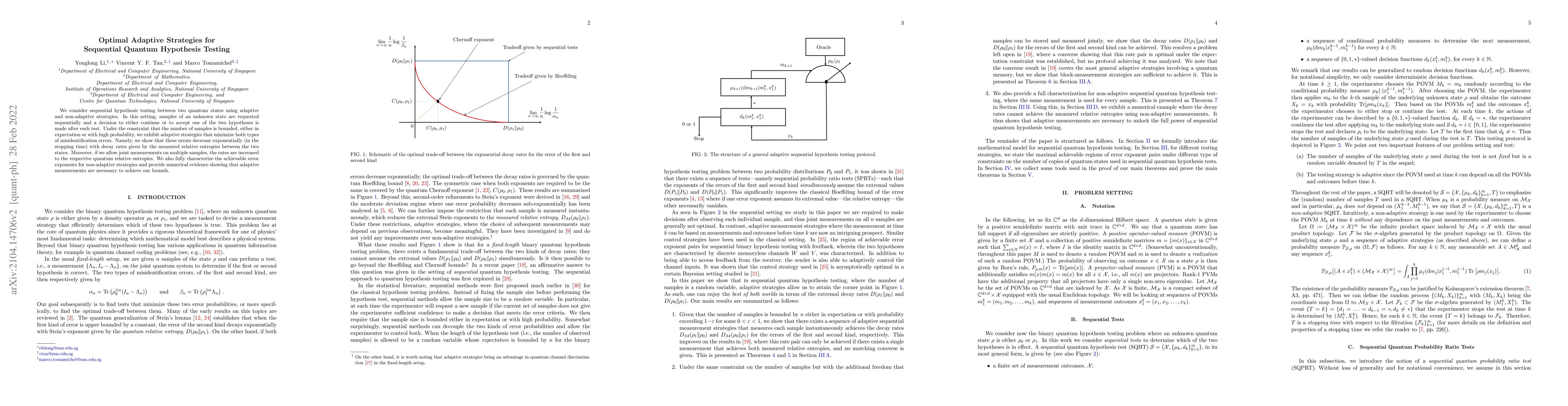 Thumbnail for Optimal Adaptive Strategies for Sequential Quantum Hypothesis Testing