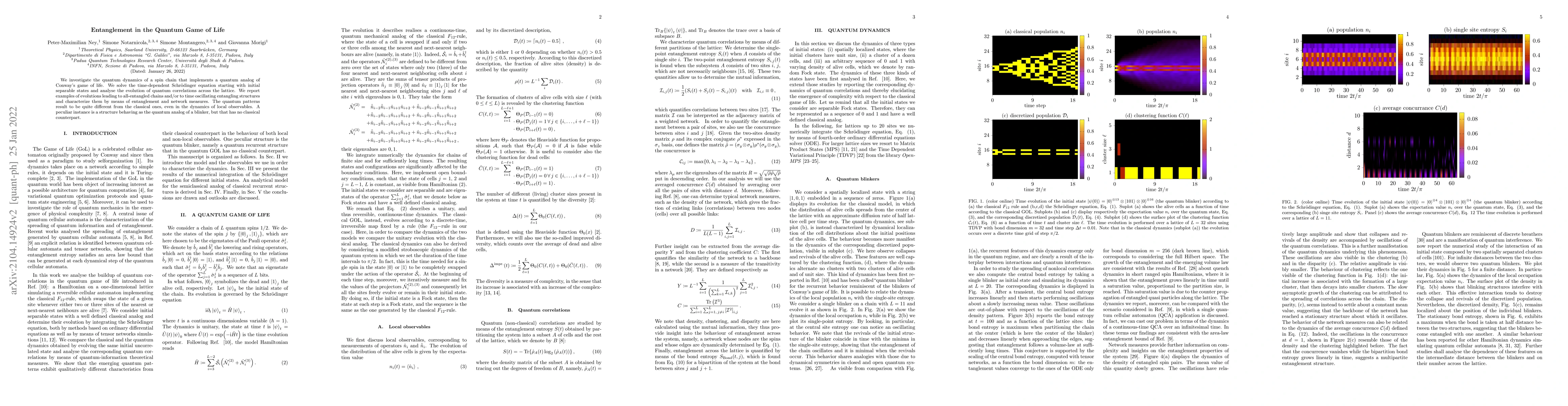 Thumbnail for Entanglement in the Quantum Game of Life