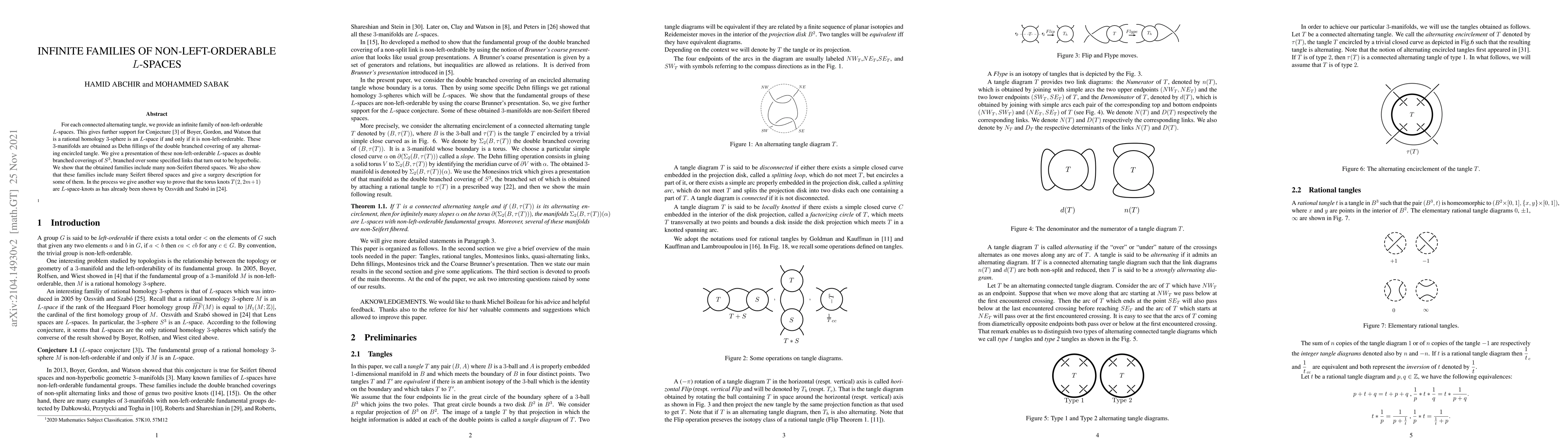 Thumbnail for Infinite families of non-left-orderable L-spaces