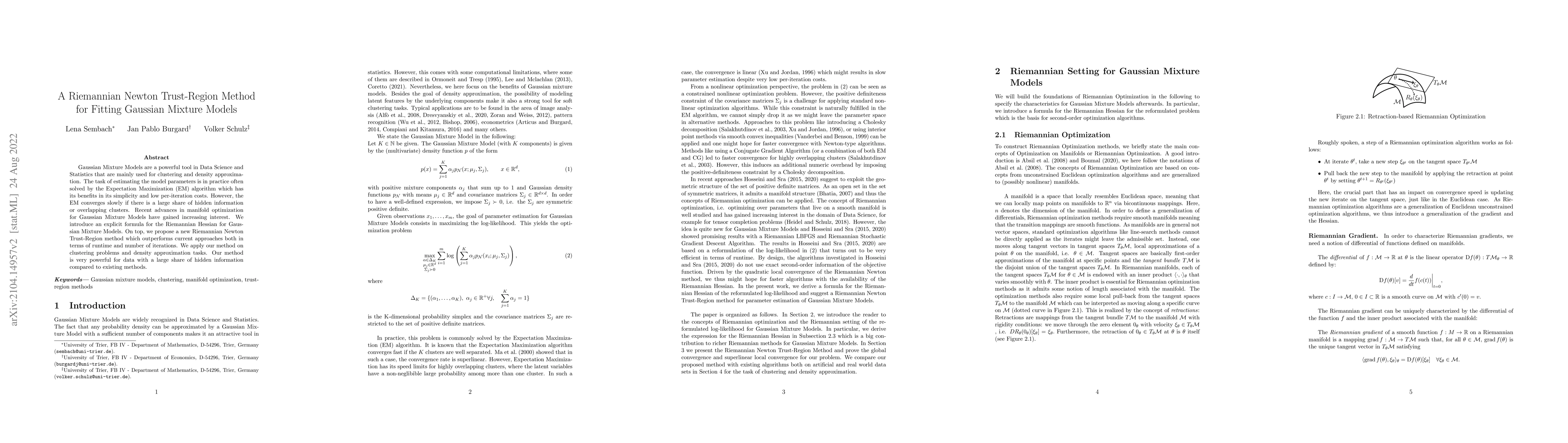 Thumbnail for A Riemannian Newton Trust-Region Method for Fitting Gaussian Mixture
  Models