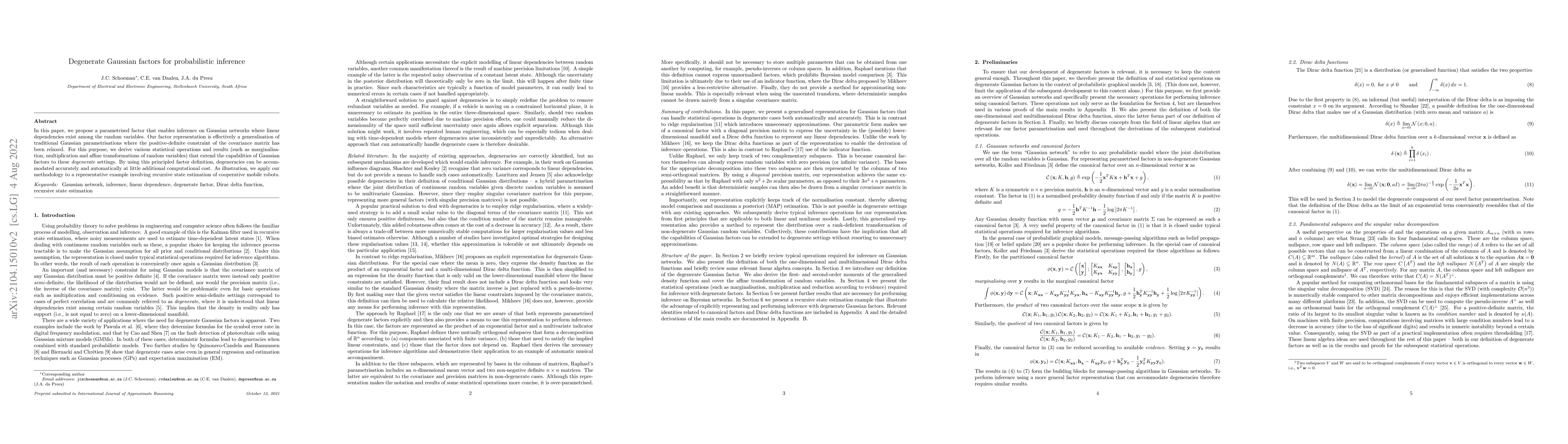 Thumbnail for Degenerate Gaussian factors for probabilistic inference