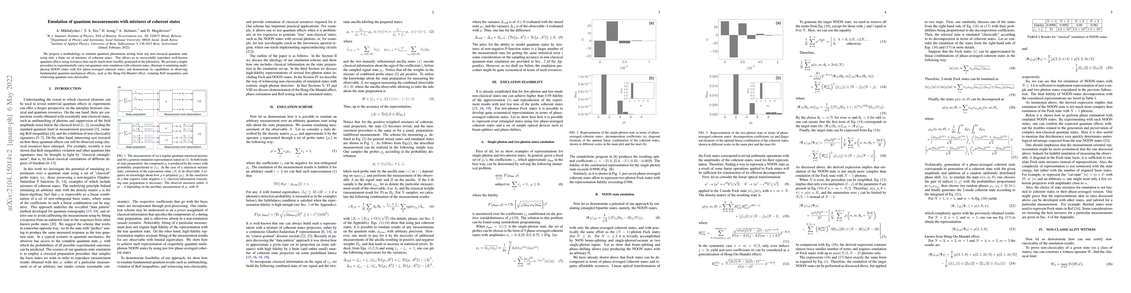 Thumbnail for Emulation of quantum measurements with mixtures of coherent states