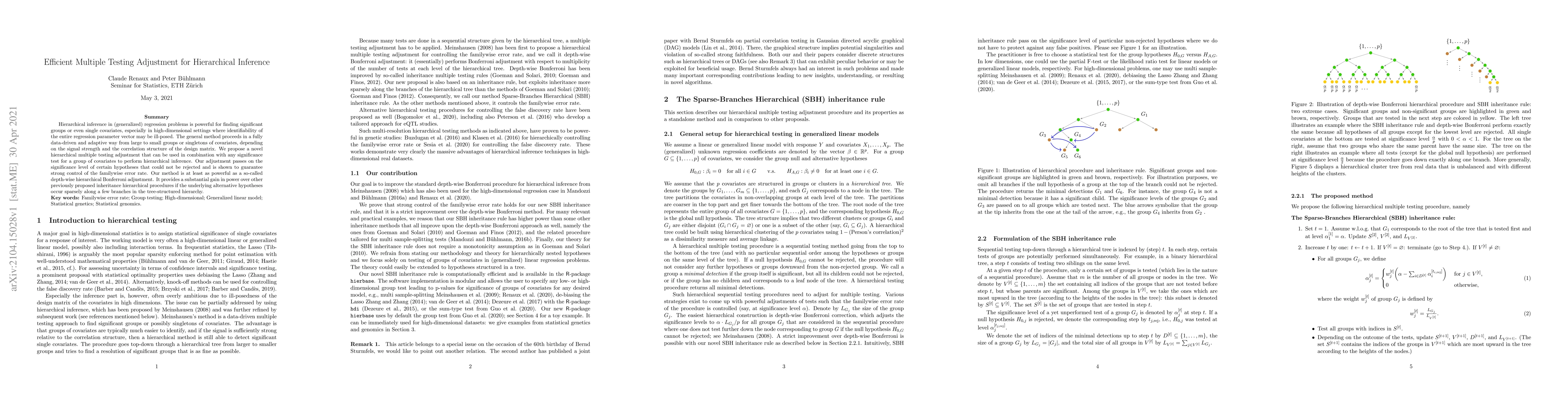 Thumbnail for Efficient Multiple Testing Adjustment for Hierarchical Inference