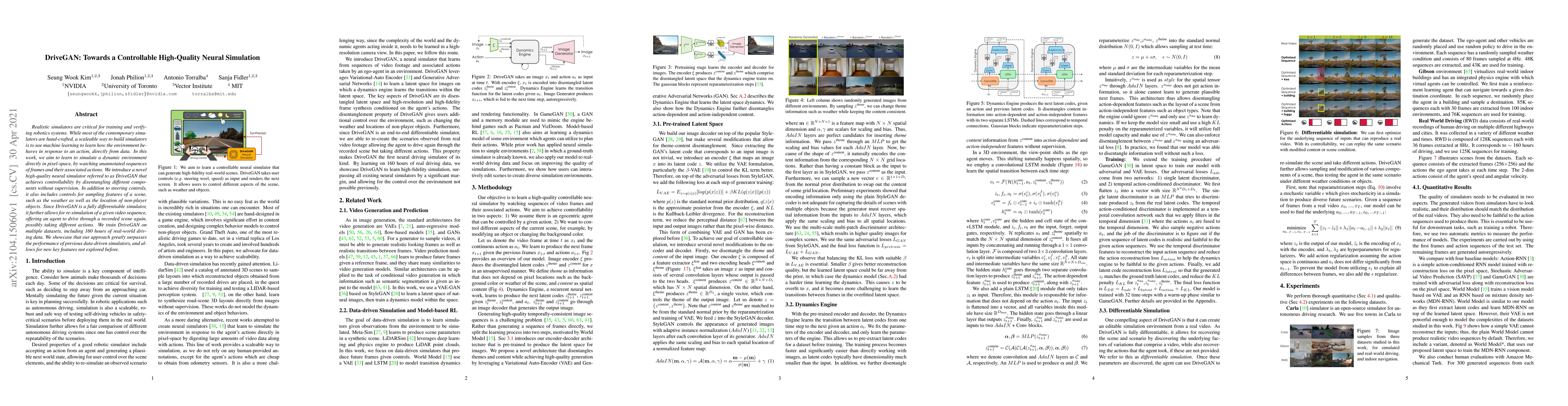 Thumbnail for DriveGAN: Towards a Controllable High-Quality Neural Simulation