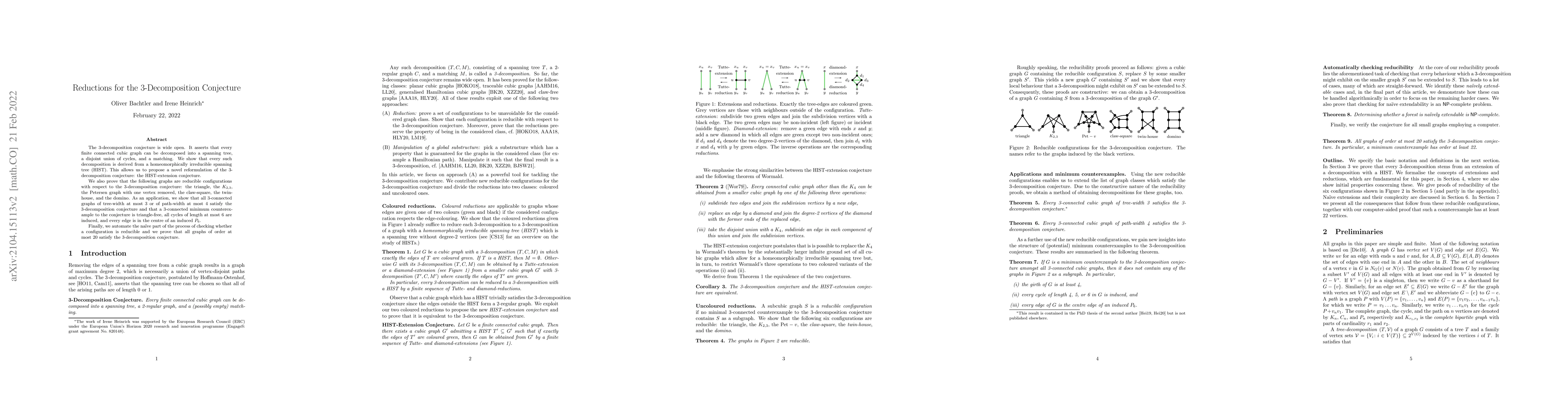 Thumbnail for Reductions for the 3-Decomposition Conjecture