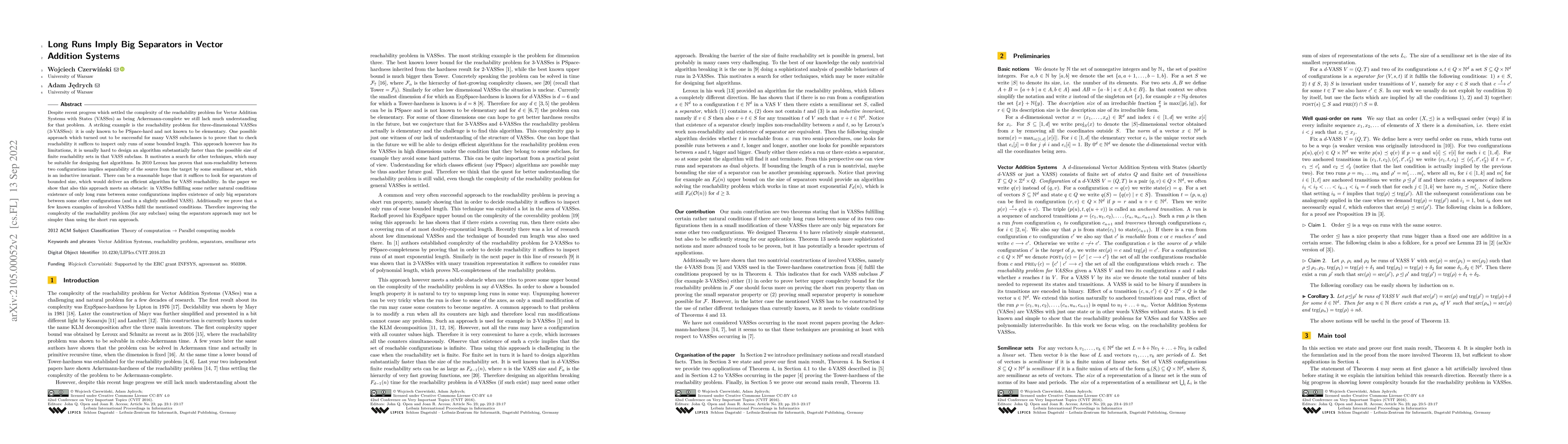 Thumbnail for Long Runs Imply Big Separators in Vector Addition Systems