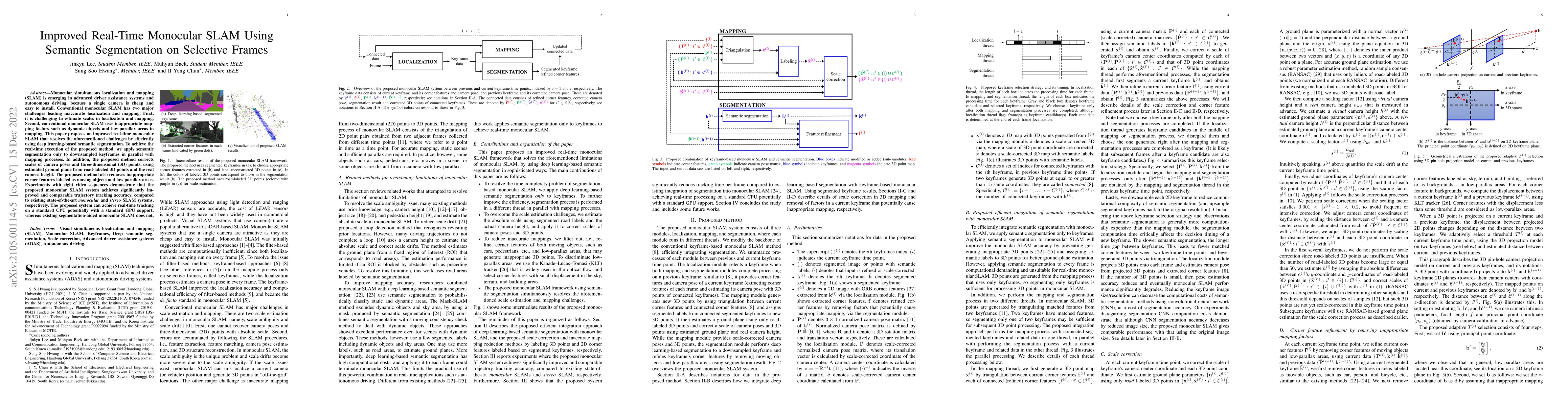 Thumbnail for Improved Real-Time Monocular SLAM Using Semantic Segmentation on
  Selective Frames