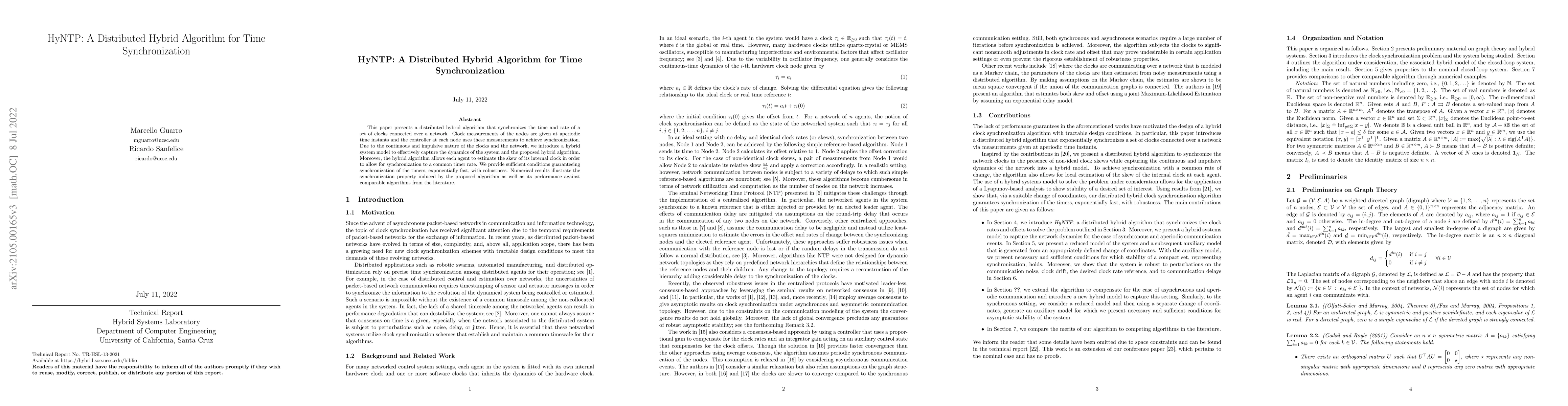 Thumbnail for HyNTP: A Distributed Hybrid Algorithm for Time Synchronization