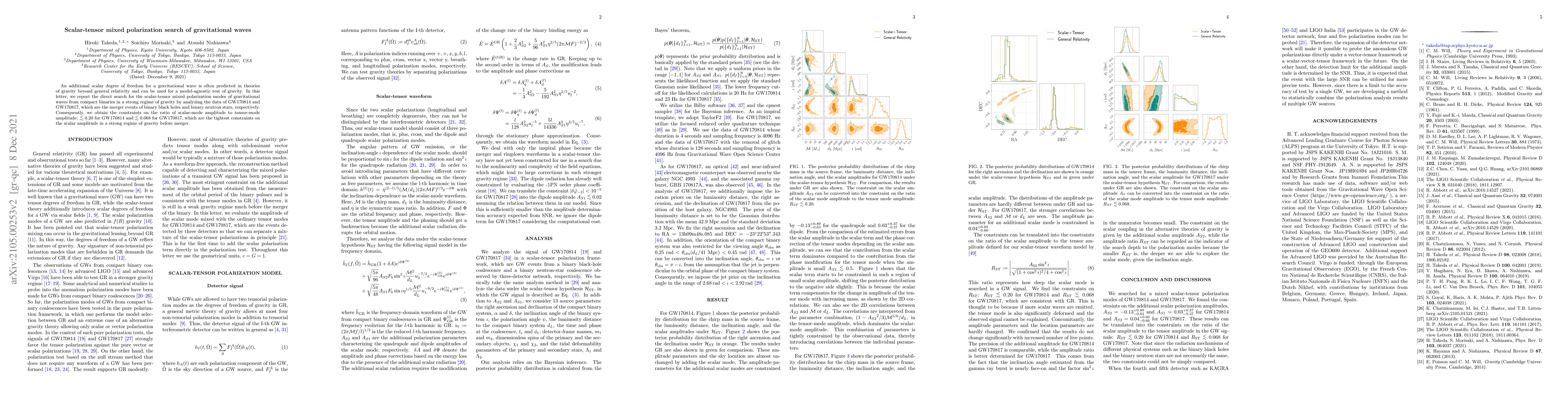 Thumbnail for Scalar-tensor mixed polarization search of gravitational waves