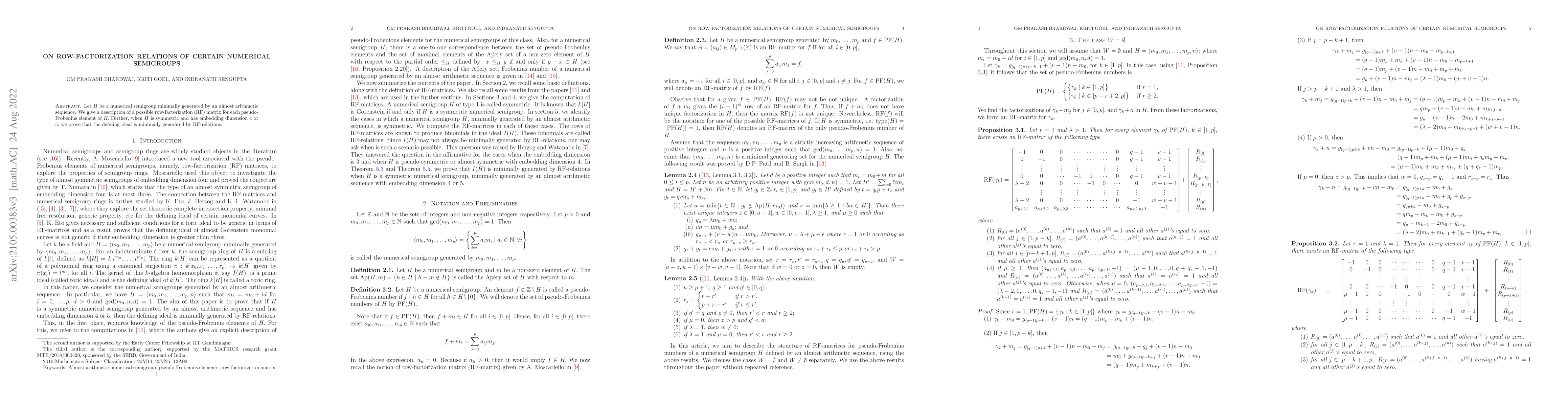 Thumbnail for On Row-Factorization relations of certain numerical semigroups