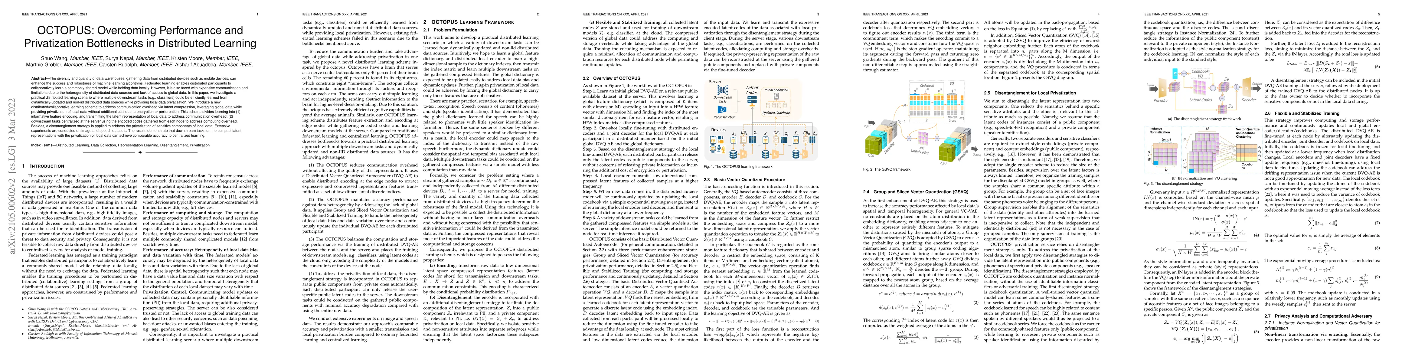 Thumbnail for OCTOPUS: Overcoming Performance andPrivatization Bottlenecks in
  Distributed Learning