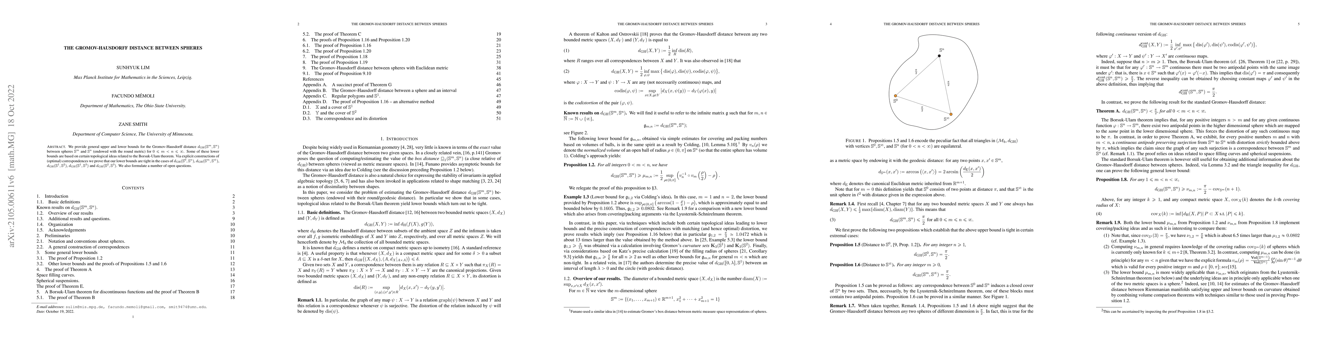 Thumbnail for The Gromov-Hausdorff distance between spheres